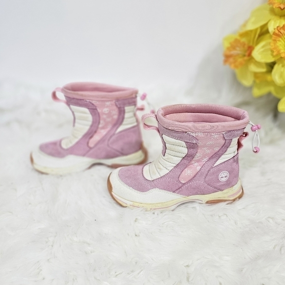 Timberland girls boots pink and white sz.2.5 - Picture 8 of 15